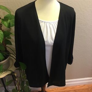 Blair Blazer Attached Camisole Black and White Size Large